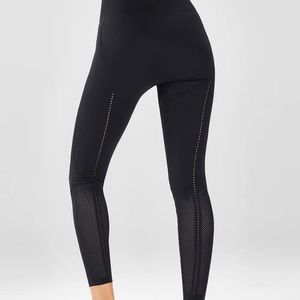 Black Seamless Perforated Leggings